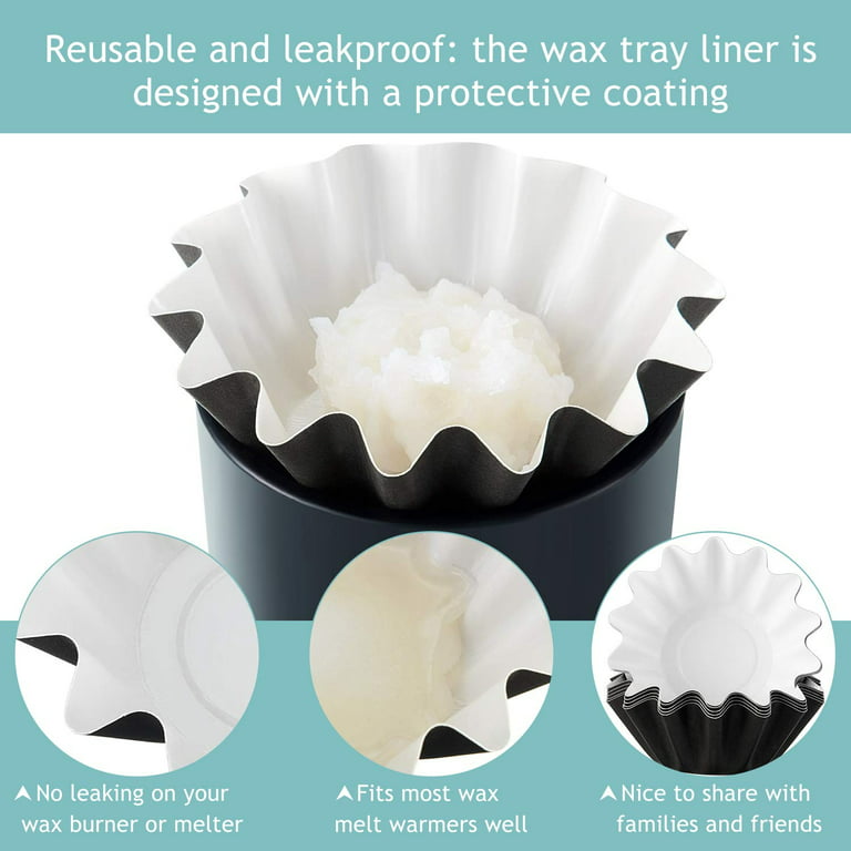 150Pack Wax Melt Warmer Liners Reusable Wax Liner Candle Popper Liner Leakproof Wax Tray for Scented Wax Electric Wax Warmers, Plug in Warmers, Candle