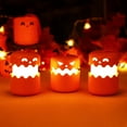 thumbnail image 6 of Sylvtty Portable Halloween Pumpkin Lights with Lanyard LED Battery Operated Collapsible Pumpkin Lantern Mini Outdoor Camping Light for Halloween Decor, 6 of 7