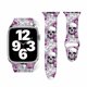 thumbnail image 1 of Compatible Con Apple Watch Band Hombres Mujeres Calavera Flores Moradas Correa De Silicona Para Reloj Ultra Series 10 9 8 7 6 5 4 3 2 1 Se, 1 of 5