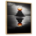 thumbnail image 2 of Designart "Grayscale Reflection of a Rainbow" Abstract Floater Framed Canvas Print, 2 of 7