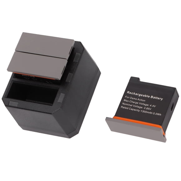 3 Channel USB Camera + 1300mAh Replacement Batteries 3 Pack, Battery Kit For OSMO Action Camera, With LED Indicator