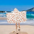 thumbnail image 2 of Yayeee Kids Hooded Towel with Hand Pockets Beach Soft Absorbent Bath Wrap 50 x 23.5 inch, Small Floral Blooms, 2 of 5