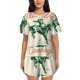 thumbnail image 1 of Fotbe West Cowboys Conjunto de Pijama Estampado para Mujer, 2 Piezas, Ropa de Dormir con Camiseta de Manga Corta y Shorts Suaves-Large, 1 of 6