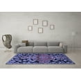 thumbnail image 3 of Ahgly Company Machine Washable Indoor Round Persian Blue Traditional Area Rugs, 7' Round, 3 of 4