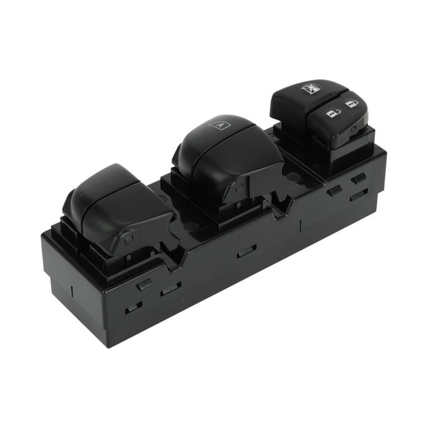 Interruptor de ventana eléctrica único para el lado del conductor delantero para Nissan Altima Tiida 2010-2017 Negro
