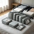 thumbnail image 3 of Travel Packing Cubes 8-Piece Set Foldable Lightweight Luggage Storage Bags with Handles, Versatile Tote Bag for Closet Organizers and Storage, Moving Gray, 3 of 4