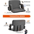 thumbnail image 6 of asdfgh Stadium Seats with Back Support: 2.5'' Thick Comfy Cushion 6 Adjustable Angle Bleacher Seat with Armrest - 2 Large Pockets, 2 Cup Holders, 6 of 6