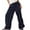 Navy, variant on Women's Fashion Casual Elastic Waist Drawstring Strap Solid Color Big Flare Wide Leg Pants White 8(L) Fall Fashion for 2022 Spring Winter