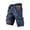Navy-A7, variant on American Flag Shorts for Men Patriotic Printed Distressed Washed Shorts with Pocket Outdoor Casual Military Hiking Cargo Shorts Freedom We the People Independence Day Golf Shorts,Blue 2XL