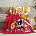 thumbnail image 2 of Football Blanket 40"x30" Classic Soft Flannel Throw Blankets Gift for Men Women Youth Decorative Sofa Bed Bedroom Living Room, 2 of 6