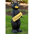thumbnail image 2 of Alpine Black Bear Holding Welcome Sign Statue, 47 Inch Tall, 2 of 6