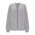 thumbnail image 4 of Weiqiqre Womens Jackets Oversized Cardigan Sweaters Open Front Chunky Knit Casual Long Lantern Sleeve Fall Sweater Coats, 4 of 6