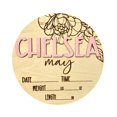 thumbnail image 1 of Birth Announcement Plaque Engraved Ornamental Cute Baby Name Reveal Sign Keepsake for Photo Props, 1 of 12
