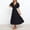 Black, variant on Bnwani Summer Maxi Dresses for Women,Womens Dresses,V-Neck,Drawstring,Short Sleeve,Flare,Green,2XL