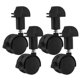 thumbnail image 2 of 4pcs Swivel Caster Wheels Replacement Furniture Casters Black Locking Casters For Baby Stroller Plastic Swivel Wheels For Furniture Office Chair Table, 2 of 4