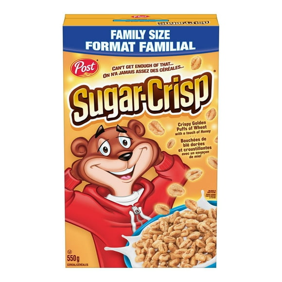 Post Family Size Sugar Crisp Cereal, Post Sugar Crisp Cereal 550g