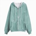 thumbnail image 4 of Towmus Women's Novelty Print Zip Up Hoodies Long Sleeve Cute Tops With Pocket Drawstring Gradient Hooded Sweatshirt XS-6XL, 4 of 5