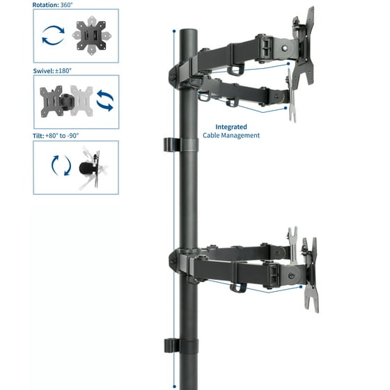 Vivo Quad Lcd Monitor Desk Mount Stand Heavy Duty Fully Adjule Vivo Quad Lcd Monitor Desk Mount Stand Heavy Duty Fully Adjule Fits Four Screens Up To 30 V004 Com