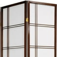 thumbnail image 3 of Oriental Furniture Double Cross Shoji Screen in Walnut, 3 of 3