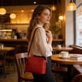 thumbnail image 7 of Mini Crossbody Bag for Women, Small Shoulder Bag, Simple Square Purse, Solid Color Handbag, Compact Purse for Essentials and Everyday Use （Red）, 7 of 7