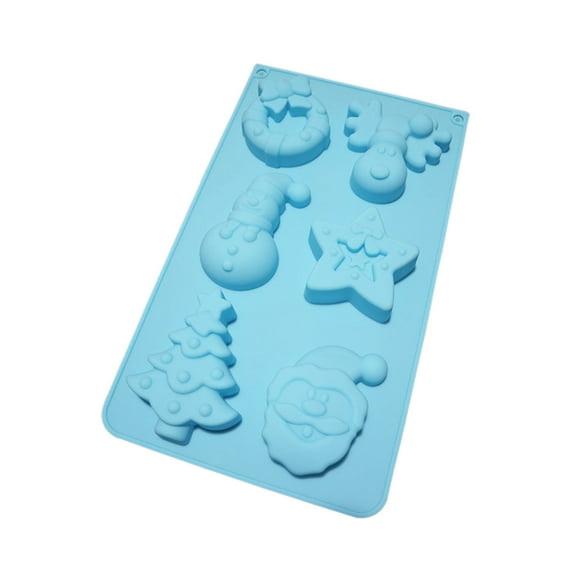 Clearance Czzoypi Cup Muffin Tin (Sky Blue), Cake Pan Christmas 6 With Christmas Tree Snowman Chocolate DIY Making Pudding Cake