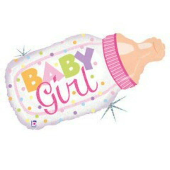 33" BABY GIRL BOTTLE Balloon   Large Shape Foil Mylar Balloon  Party Supplies Decorations Foil Mylar Balloon