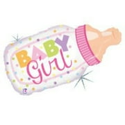 33" BABY GIRL BOTTLE Balloon Large Shape Foil Mylar Balloon Party Supplies Decorations Foil Mylar Balloon