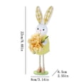 thumbnail image 3 of Fasiaou Large Flower Bunny Figurine Easter Ornament for Home Desktop and Shelf Decoration Displays,Yellow, 3 of 7