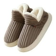 thumbnail image 4 of YLYL Women Men Winter House Slippers Fur Lined Pluffy Warm Cozy Thick Sole Slip on Slipper Booties, 4 of 5