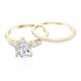 thumbnail image 4 of Rosec Jewels Certified Lab Grown Diamond Wedding Ring Set - EF-VS Quality - Ready To Gift, 18K Yellow Gold, US 7.00, 4 of 8