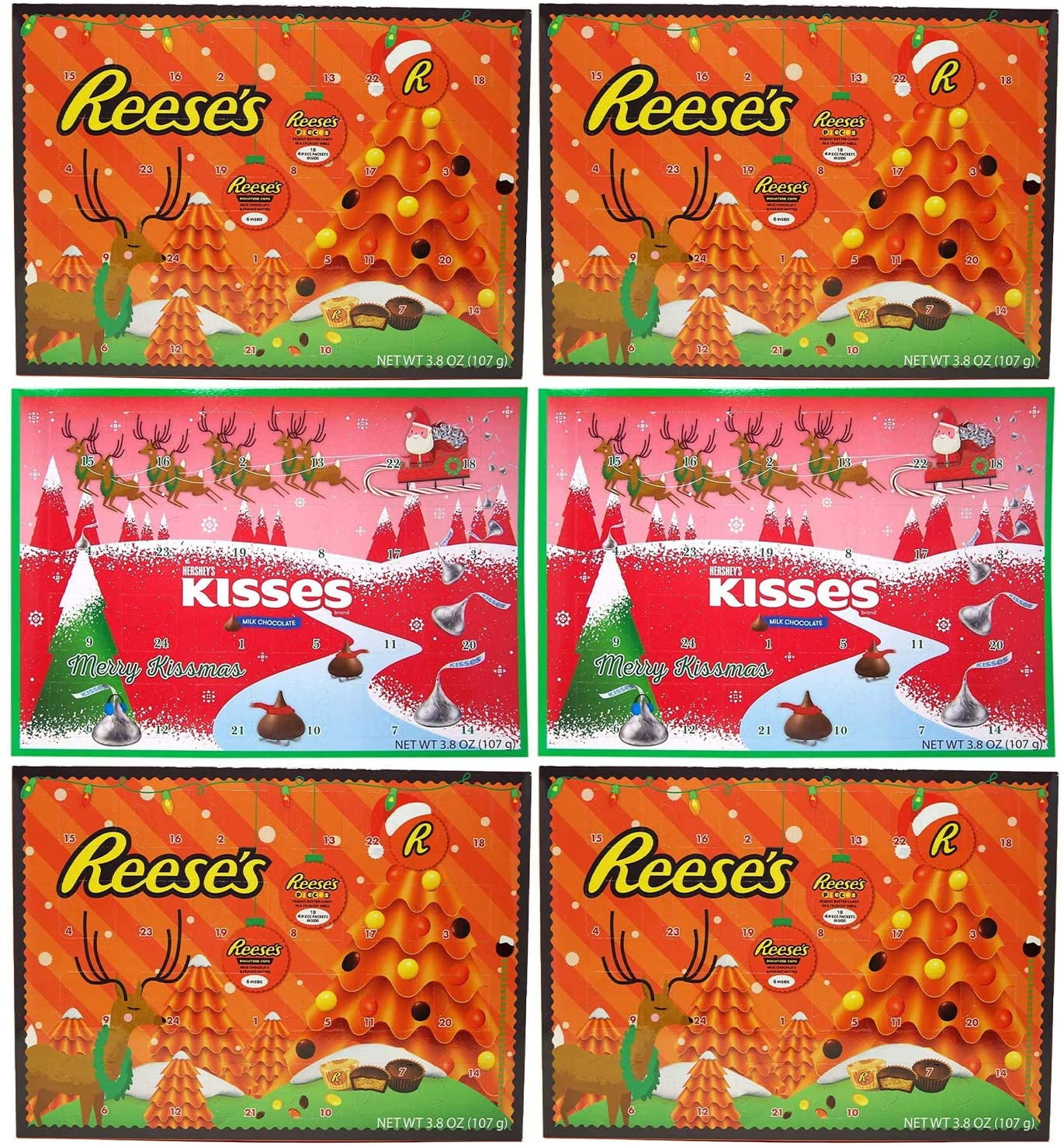 Hershey Kisses and Reese's 2020 Countdown to Christmas Advent Calendars