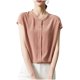 thumbnail image 1 of Mujeres de Verano Tops de Moda Casual Color Sólido V-Cuello Bolsillo Laminado Manga Corta Superior, Ligera Blusa Elegante, 1 of 4