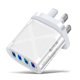 thumbnail image 3 of Cargador de teléfono móvil luminoso de 4 USB, cargador de viaje de 3 A, cargador de cabeza, cargador de teléfono móvil, 3 of 3