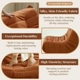 thumbnail image 4 of Kosynda Bean Bag Chairs for Adults, Giant BeanBag Chair with Memory Foam Filled, Comfy Bean Bag Sofa for Living Room, Bedroom, Office, Orange, 4 of 8