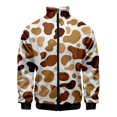 thumbnail image 3 of Abrigos de moda 2024, chaqueta con cremallera informal con estampado 3D de manchas de vaca en blanco y negro para hombres y niños, sudaderas deportivas, ropa de mujer, 3 of 4