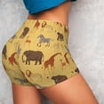thumbnail image 4 of Rateoe Cute Animals Printed Power Workout Shorts for Women Tummy Control Squat Proof Ribbed Thick Seamless Scrunch Active Short-Medium, 4 of 8