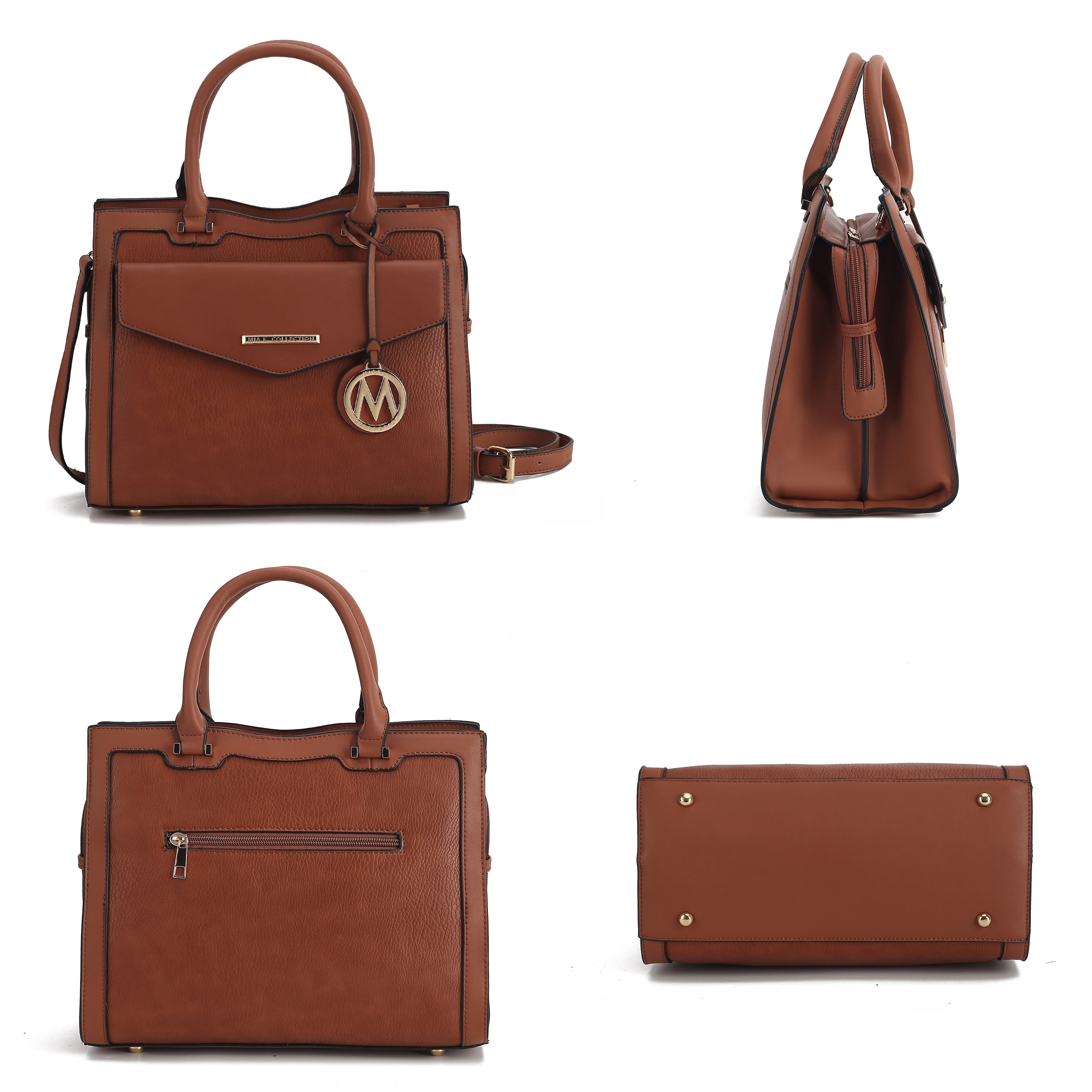 MKF Collection Alyssa Vegan Leather Women's Multi Pocket Satchel