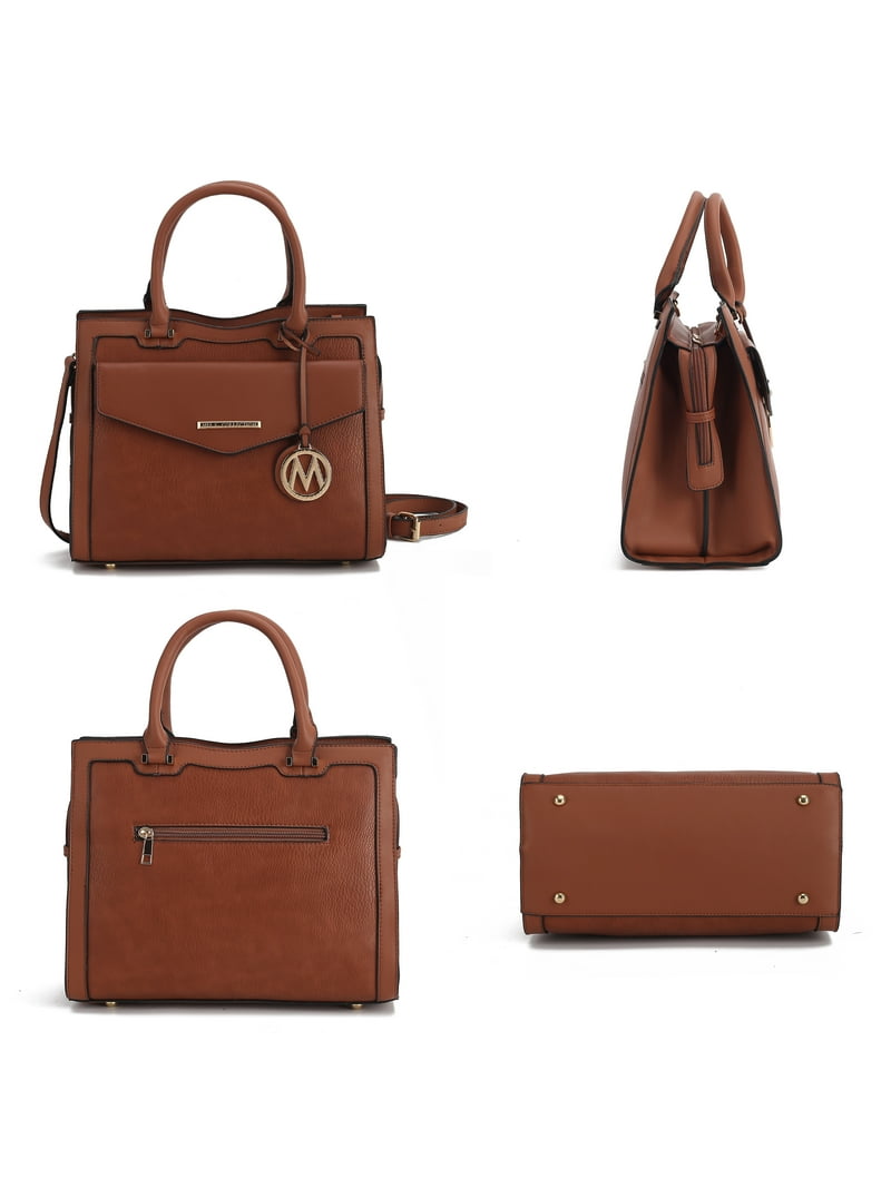 MKF Collection Alyssa Vegan Leather Women's Multi Pocket Satchel