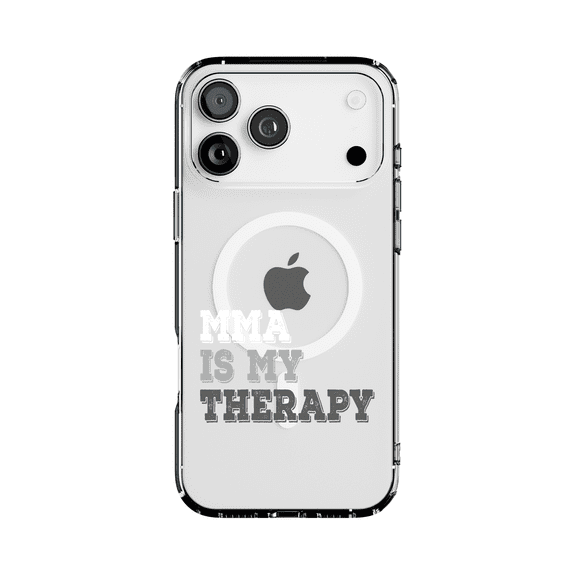 DistinctInk MagSafe Clear Case for Apple iPhone 17 Pro Max (6.9" Screen) - MMA Is My Therapy - Wireless Charging Compatible
