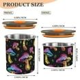 thumbnail image 3 of Rainbow Mushroom Airtight Coffee Bean Canister 30oz Food Storage Containers with Lids For Gournd, Tea, Sugar, Flour, Rice, Cereal, Candy Cookie Jar, 3 of 8