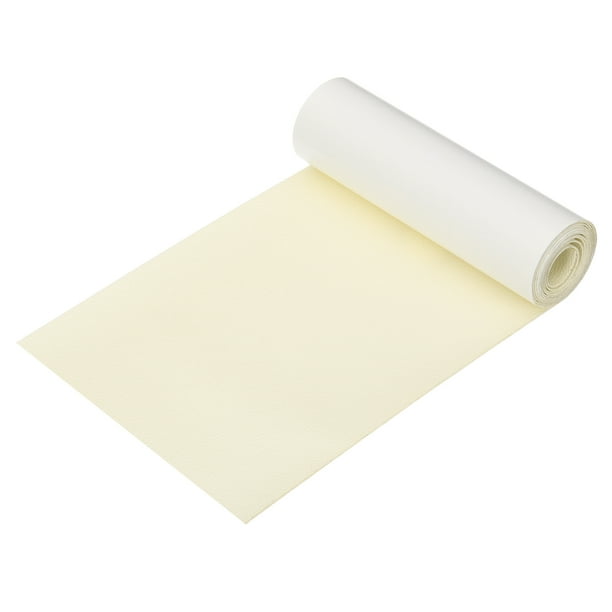 Cinta de Parches de Cuero Uxcell para Muebles, Kit de Reparación de Cuero Autoadhesivo de Vinilo de 6.3 x 61 pulgadas, Blanco Lechoso