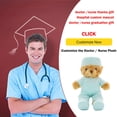 thumbnail image 2 of Osito de peluche médico enfermero personalizado de 23 cm, 2 of 6