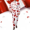 thumbnail image 2 of Men's 3-Piece Suit Set, Slim Fit Dress Tuxedo with Maple Leaf Floral Print, Lightweight Blazer Vest Pants for Wedding Party Vacation, Year Round Comfortable Attire, 2 of 6