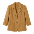 thumbnail image 6 of FAHUOMU Women's Blazer Tops Long Sleeve Collared Cotton Linen Summer Jackets Solid Color Lightweight Breathable Casual Outwear, 6 of 9