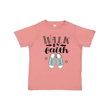 

Inktastic Walk by Faith Quote Gift Toddler Boy or Toddler Girl T-Shirt