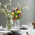 thumbnail image 4 of Artificial Dahlia, Morning Glory and Ranunculus and Blossom Fillers Mixed Bush - 30 Stems for Home, Wedding, Restaurant and Office Decoration Arrangement, Summer Mix, 4 of 5