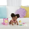 Baby Alive Baby Go Bye Bye Black Hair, 30+ Phrases and Sounds (English and Spanish), Drinks, Crawls, Reacts to Sounds Doll Playset, 8 Pieces Included