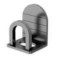 thumbnail image 2 of Soporte para esponja, organizador de fregadero colgante de aluminio, accesorios de cocina universales en forma de U Gris, 2 of 8