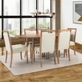thumbnail image 4 of Herval 74" x 43" Oval 6 Seats Modern Solid Wood Dining Table in Oak, 4 of 12