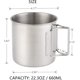 thumbnail image 5 of ZHAOCHENG Juego de 2 tazas de acero inoxidable para acampar al aire libre con asa plegable, 660 ml/22,3 oz, 5 of 5